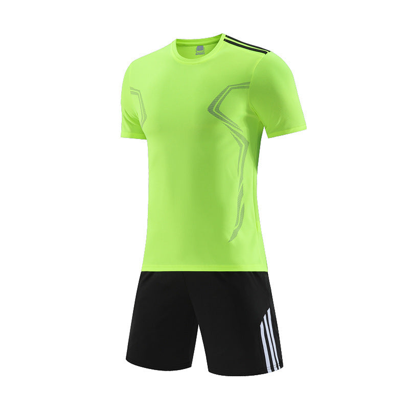 Summer Set Football Suit Casual Suit Physical Training Suit Team Suit Fluorescent green