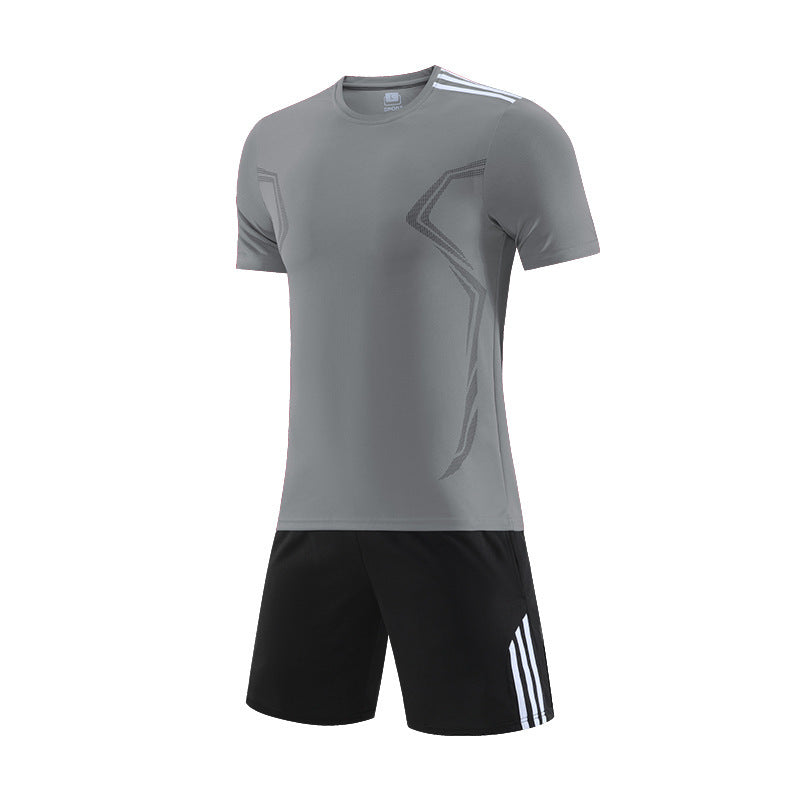 Summer Set Football Suit Casual Suit Physical Training Suit Team Suit Gray