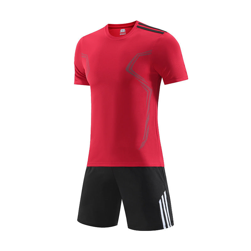 Summer Set Football Suit Casual Suit Physical Training Suit Team Suit Red