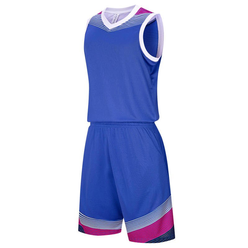 Men Basketball Jersey Vest Training Shirt Team Men Jersey Set Blue